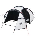 vidaXL Cort camping tunel 3 persoane, alb, țesătură opacă, impermeabil vidaXL Cort camping tunel 3 persoane, alb, țesătură opacă, impermeabil
