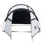 vidaXL Cort camping tunel 3 persoane, alb, țesătură opacă, impermeabil vidaXL Cort camping tunel 3 persoane, alb, țesătură opacă, impermeabil