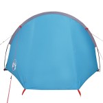 vidaXL Cort de camping tunel pentru 4 persoane, albastru, impermeabil