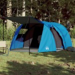 vidaXL Cort de camping tunel pentru 4 persoane, albastru, impermeabil vidaXL Cort de camping tunel pentru 4 persoane, albastru, impermeabil