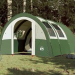 vidaXL Cort de camping tunel pentru 4 persoane, verde, impermeabil vidaXL Cort de camping tunel pentru 4 persoane, verde, impermeabil