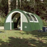 vidaXL Cort de camping tunel pentru 4 persoane, verde, impermeabil vidaXL Cort de camping tunel pentru 4 persoane, verde, impermeabil