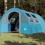 vidaXL Cort de camping tunel pentru 4 persoane, albastru, impermeabil vidaXL Cort de camping tunel pentru 4 persoane, albastru, impermeabil