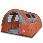 vidaXL Cort de camping tunel 4 persoane, gri/portocaliu, impermeabil vidaXL Cort de camping tunel 4 persoane, gri/portocaliu, impermeabil