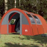 vidaXL Cort de camping tunel 4 persoane, gri/portocaliu, impermeabil vidaXL Cort de camping tunel 4 persoane, gri/portocaliu, impermeabil