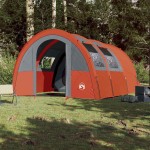 vidaXL Cort de camping tunel 4 persoane, gri/portocaliu, impermeabil vidaXL Cort de camping tunel 4 persoane, gri/portocaliu, impermeabil