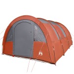 vidaXL Cort de camping tunel 4 persoane, gri/portocaliu, impermeabil vidaXL Cort de camping tunel 4 persoane, gri/portocaliu, impermeabil