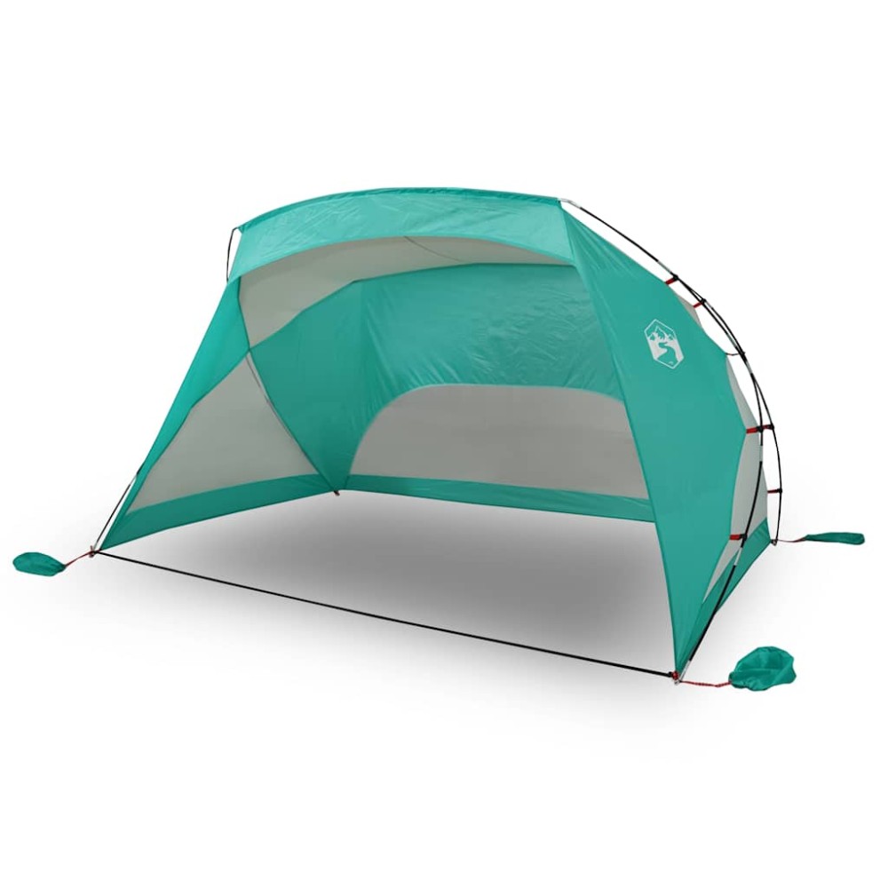 vidaXL Cort de plajă, verde marin, 274x178x170/148 cm, poliester 185T