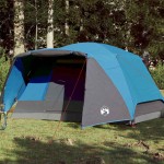 vidaXL Cort de camping cu verandă 4 persoane, albastru, impermeabil vidaXL Cort de camping cu verandă 4 persoane, albastru, impermeabil