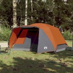 vidaXL Cort de camping cu verandă 4 persoane, portocaliu, impermeabil vidaXL Cort de camping cu verandă 4 persoane, portocaliu, impermeabil