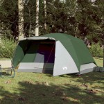 vidaXL Cort de familie cu verandă 6 persoane, verde, impermeabil vidaXL Cort de familie cu verandă 6 persoane, verde, impermeabil