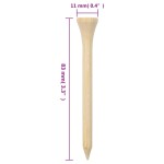 vidaXL Teuri de golf, 1000 buc., 83 mm, bambus vidaXL Teuri de golf, 1000 buc., 83 mm, bambus