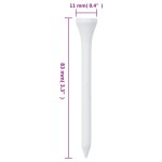vidaXL Teuri de golf, 1000 buc., alb, 83 mm, bambus vidaXL Teuri de golf, 1000 buc., alb, 83 mm, bambus