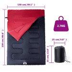 vidaXL Sac de dormit dublu cu perne de camping, adulți, 3-4 anotimpuri