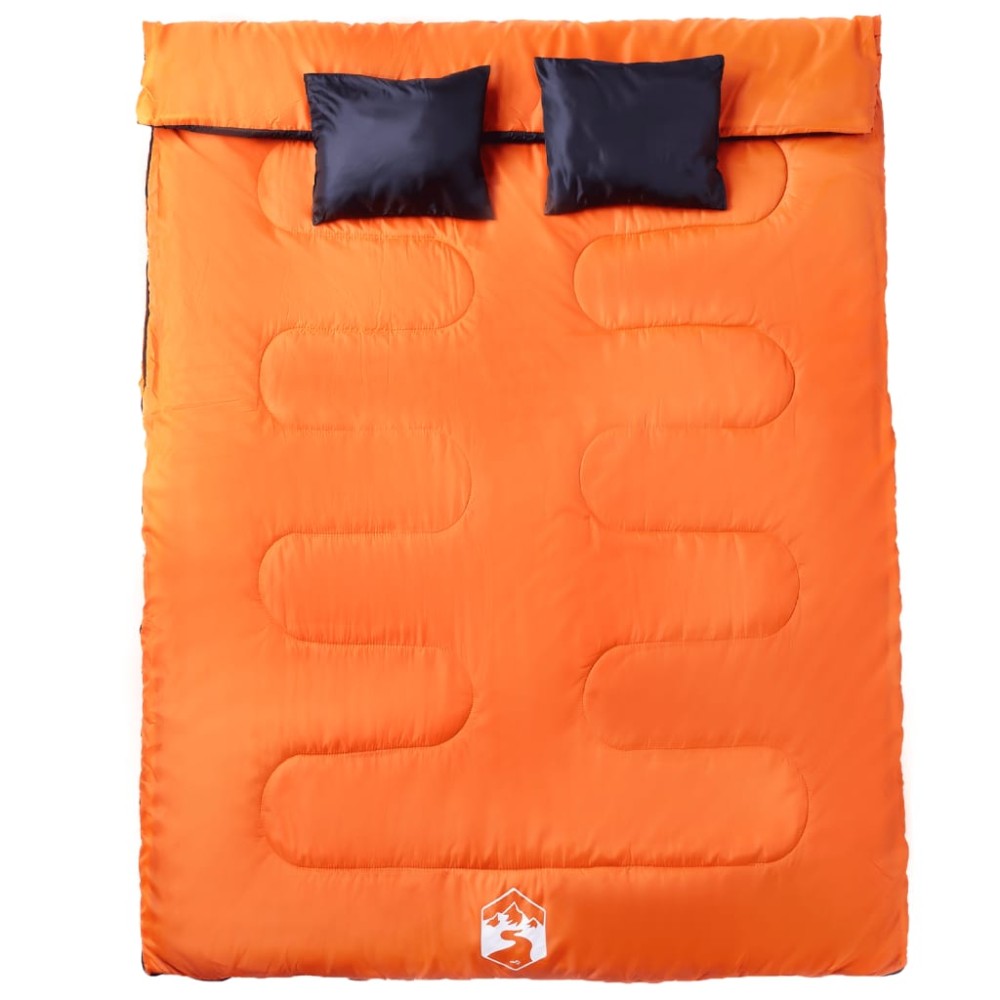 vidaXL Sac de dormit dublu cu perne de camping, adulți, 3-4 anotimpuri