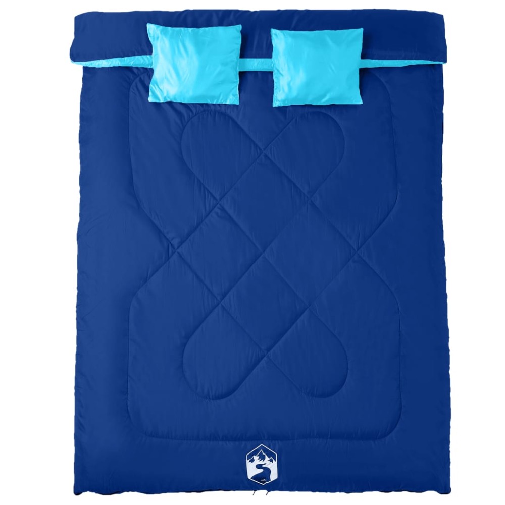 vidaXL Sac de dormit dublu cu perne de camping, adulți, 3-4 anotimpuri