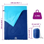vidaXL Sac de dormit dublu cu perne de camping, adulți, 3-4 anotimpuri vidaXL Sac de dormit dublu cu perne de camping, adulți, 3-4 anotimpuri