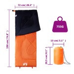 vidaXL Sac de dormit pentru adulți de camping, 3 anotimpuri