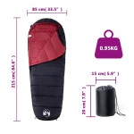 vidaXL Sac de dormit tip mumie pentru adulți de camping, 3 anotimpuri vidaXL Sac de dormit tip mumie pentru adulți de camping, 3 anotimpuri