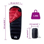 vidaXL Sac de dormit tip mumie pentru adulți de camping, 3 anotimpuri vidaXL Sac de dormit tip mumie pentru adulți de camping, 3 anotimpuri