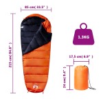 vidaXL Sac de dormit tip mumie pentru adulți de camping, 3 anotimpuri vidaXL Sac de dormit tip mumie pentru adulți de camping, 3 anotimpuri