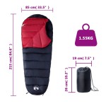 vidaXL Sac de dormit tip mumie pentru adulți de camping, 3 anotimpuri vidaXL Sac de dormit tip mumie pentru adulți de camping, 3 anotimpuri