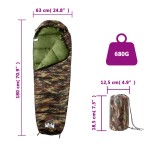 vidaXL Sac de dormit tip mumie pentru adulți de camping, 3 anotimpuri vidaXL Sac de dormit tip mumie pentru adulți de camping, 3 anotimpuri