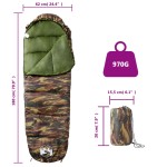 vidaXL Sac de dormit tip mumie pentru adulți de camping, 3 anotimpuri vidaXL Sac de dormit tip mumie pentru adulți de camping, 3 anotimpuri