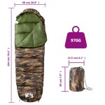vidaXL Sac de dormit tip mumie pentru adulți de camping, 3 anotimpuri vidaXL Sac de dormit tip mumie pentru adulți de camping, 3 anotimpuri