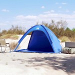 vidaXL Cort de plajă, albastru azur, rezistent la apă