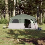 vidaXL Cort de familie pentru 8 persoane, verde, impermeabil vidaXL Cort de familie pentru 8 persoane, verde, impermeabil