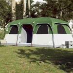 vidaXL Cort de familie pentru 10 persoane, verde, impermeabil vidaXL Cort de familie pentru 10 persoane, verde, impermeabil