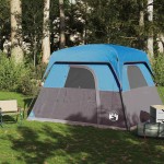 vidaXL Cabină cort de camping, 4 persoane, albastru, impermeabil vidaXL Cabină cort de camping, 4 persoane, albastru, impermeabil