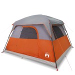 vidaXL Cabină cort de camping, 4 persoane, portocaliu, impermeabil vidaXL Cabină cort de camping, 4 persoane, portocaliu, impermeabil