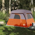 vidaXL Cabină cort de camping, 4 persoane, portocaliu, impermeabil vidaXL Cabină cort de camping, 4 persoane, portocaliu, impermeabil