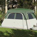 vidaXL Cort de familie pentru 6 persoane, verde, impermeabil vidaXL Cort de familie pentru 6 persoane, verde, impermeabil