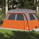 vidaXL Cort de familie pentru 6 persoane, portocaliu, impermeabil vidaXL Cort de familie pentru 6 persoane, portocaliu, impermeabil