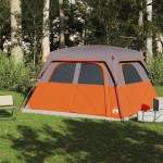 vidaXL Cort de familie pentru 6 persoane, portocaliu, impermeabil vidaXL Cort de familie pentru 6 persoane, portocaliu, impermeabil