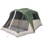 vidaXL Cort de familie cu verandă 6 persoane, verde, impermeabil vidaXL Cort de familie cu verandă 6 persoane, verde, impermeabil