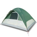 vidaXL Cort de camping cupolă pentru 6 persoane, verde, impermeabil
