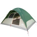 vidaXL Cort de camping cupolă pentru 6 persoane, verde, impermeabil