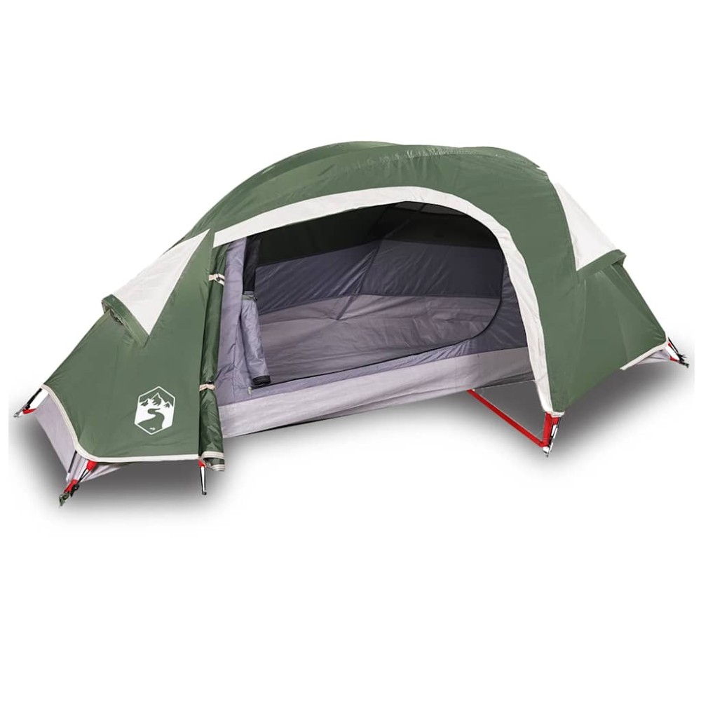 vidaXL Cort de camping cupolă pentru 1 persoană, verde, impermeabil