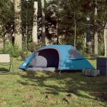 vidaXL Cort de camping cupolă pentru 1 persoană, albastru, impermeabil