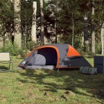 vidaXL Cort de camping pentru 1 persoană, portocaliu, impermeabil