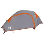 vidaXL Cort de camping pentru 1 persoană, portocaliu, impermeabil