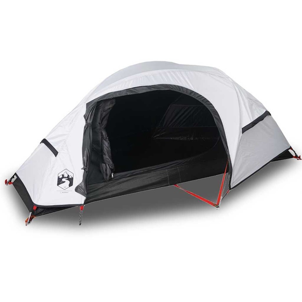 vidaXL Cort camping cupolă 1 persoană alb, țesătură opacă, impermeabil