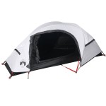 vidaXL Cort camping cupolă 1 persoană alb, țesătură opacă, impermeabil