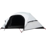 vidaXL Cort camping cupolă 1 persoană alb, țesătură opacă, impermeabil