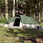 vidaXL Cort de camping cupolă pentru 9 persoane, verde, impermeabil