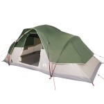 vidaXL Cort de camping cupolă pentru 9 persoane, verde, impermeabil